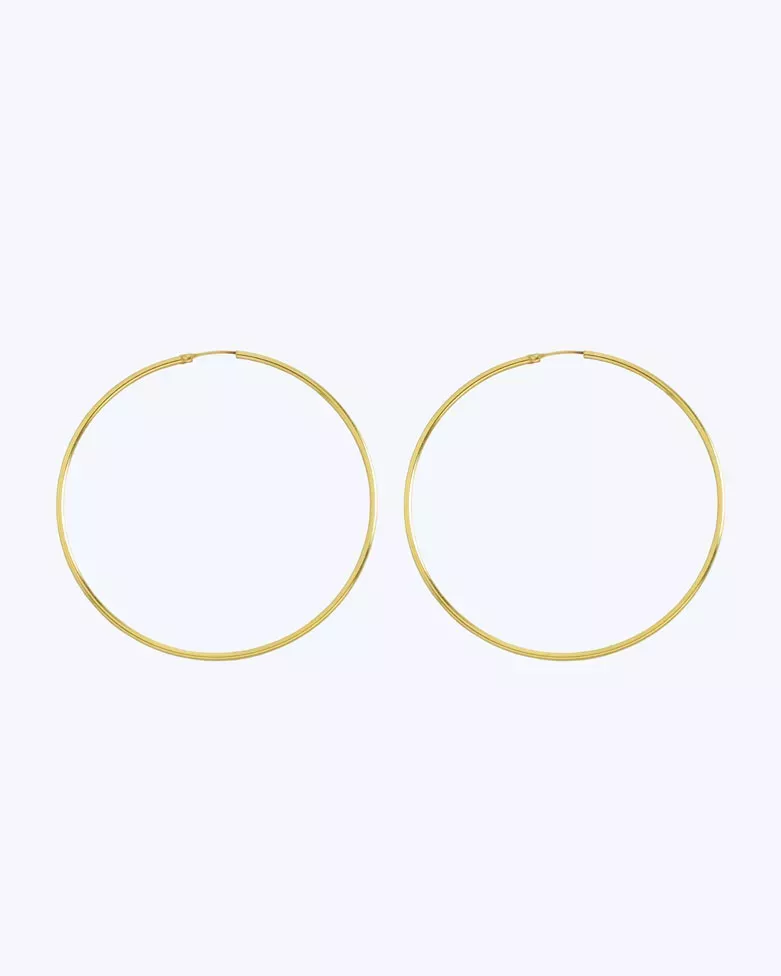 Aros FAIDA Oro Maxi | Pendientes aro dorados grandes plata 925 - moon
