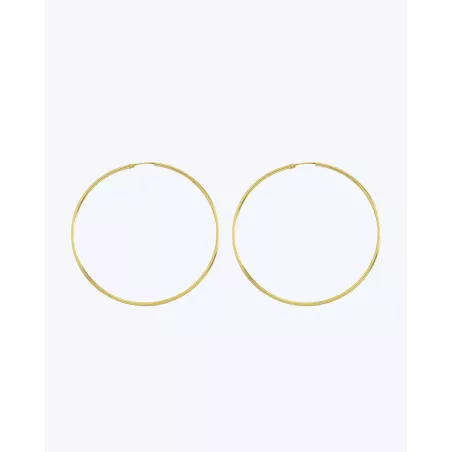 Aros FAIDA Oro Maxi | Pendientes aro dorados grandes plata 925 - moon