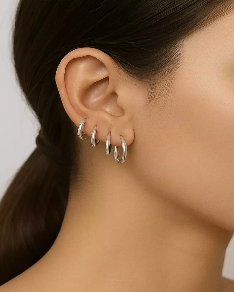 Aros FAIDA | Aros Básicos en Plata en varios Tamaños - moon