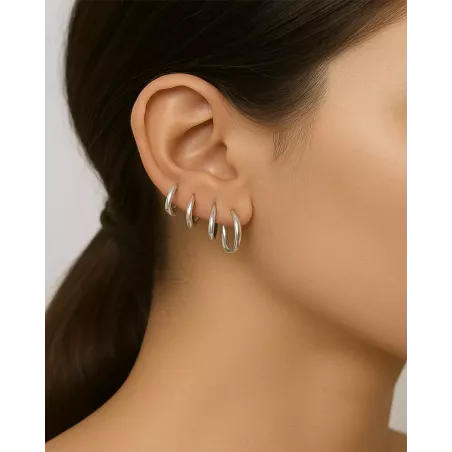Aros FAIDA | Aros Básicos en Plata en varios Tamaños - moon