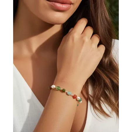 Pulsera ATURA | Pulsera con piedras naturales en plata - moon