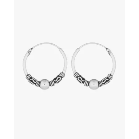 OPIO Mini Hoops (12MM) | Small Bali style earrings in silver - moon
