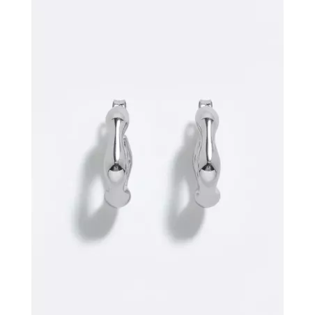 Pendientes KALAYO | Aro irregular en plata de ley 925 - moon