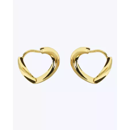 Alia 18k Gold Heart Earrings | 925 Sterling Silver Hoops