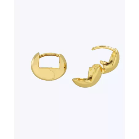 SANA Gold Huggies | Domed Chunky Small Hoops