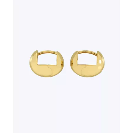 SANA Gold Huggies | Domed Chunky Small Hoops