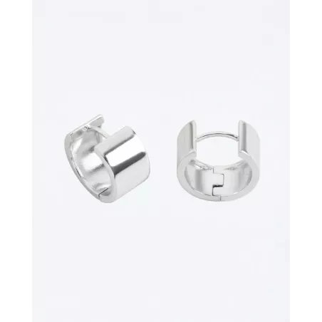 SIRA 18k Gold Huggies | Wide Band 925 Sterling Silver Earrings