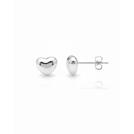 Pendientes de Plata de Ley en Forma de Corazón | moon