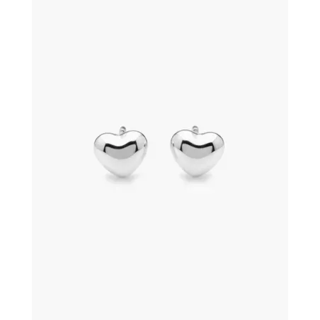 Sterling Silver Heart Earrings | moon