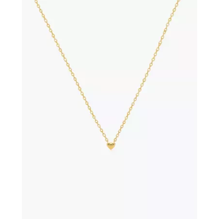 Sterling Silver Heart Necklace with 18k Gold Plating | moon