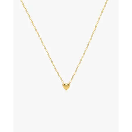 Collar Corazón en Plata de Ley con Baño en Oro 18k | moon