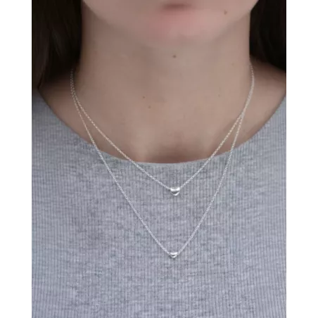Sterling Silver Heart Necklace | moon