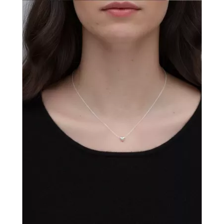Sterling Silver Heart Necklace | moon