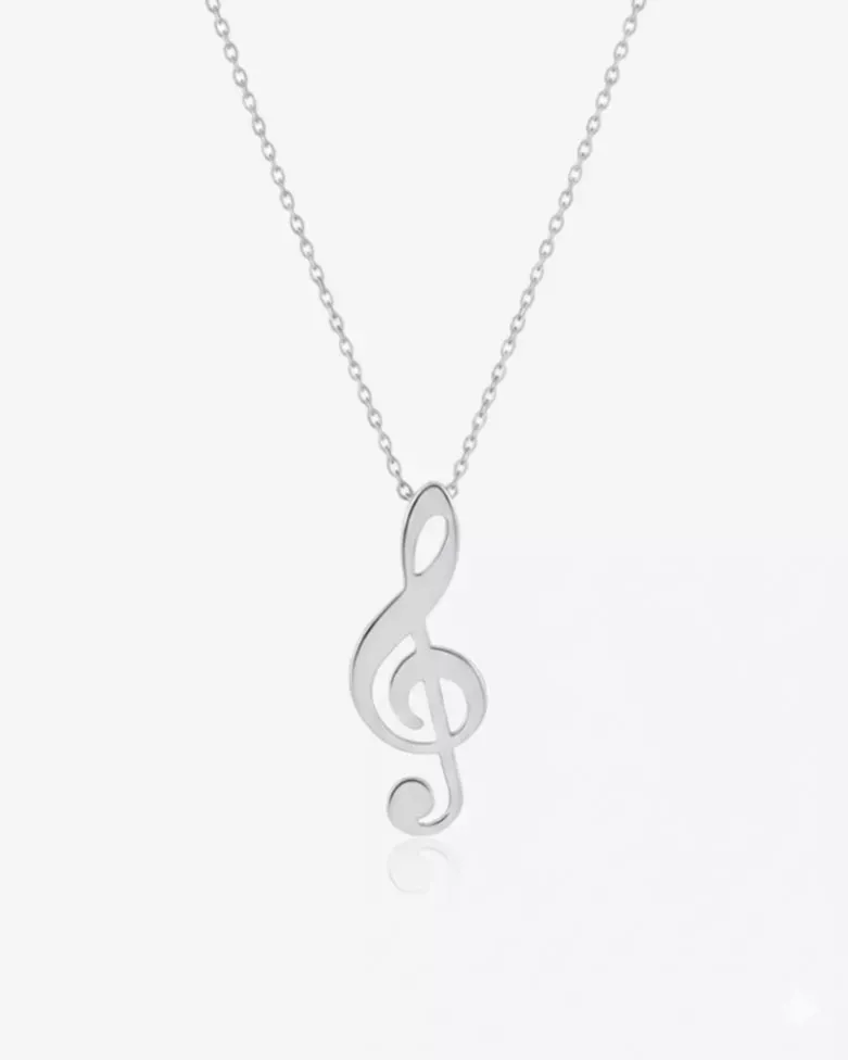 Collar Clave de Sol en Plata de Ley 925 - moon