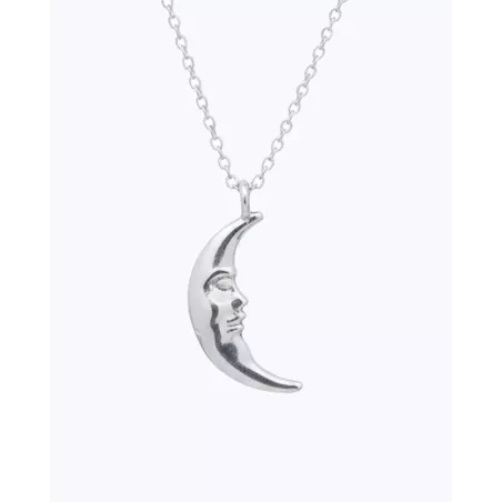 NOX Necklace | 925 Sterling Silver Crescent Moon Choker - moon