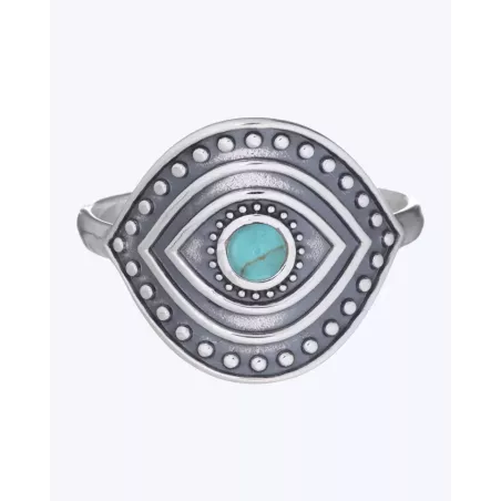 GIA Ring | Protective Turquoise Eye Ring - Moon