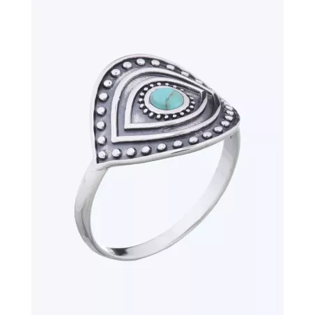 GIA Ring | Protective Turquoise Eye Ring - Moon