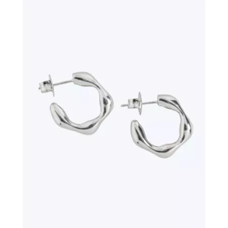 Pendientes KALAYO mini| Pendientes de aro irregular pequeños - moon