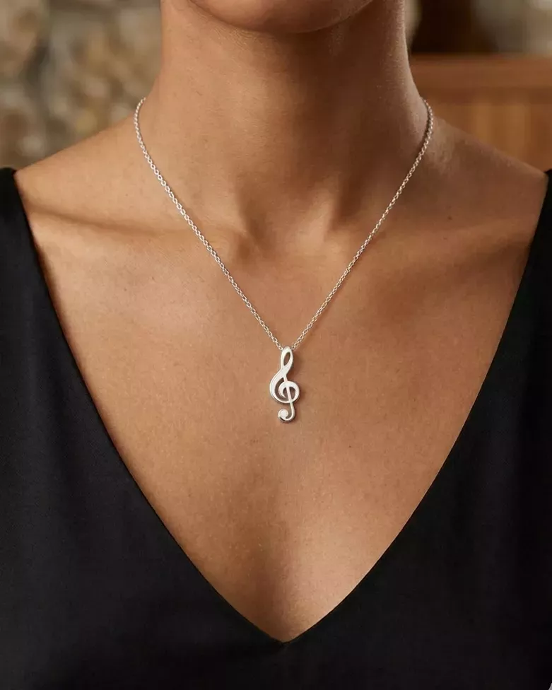 Collar Clave de Sol en Plata de Ley 925 - moon