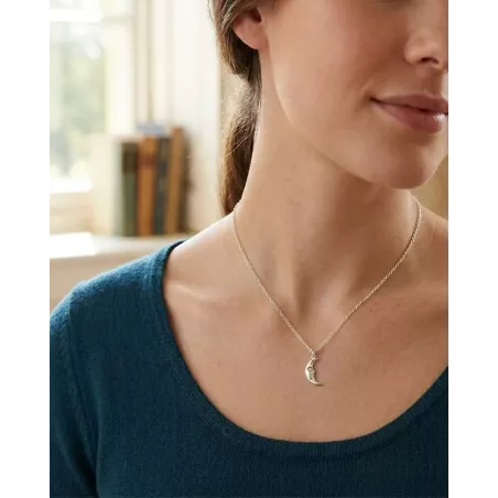 Collar NOX | Gargantilla Media Luna Plata 925 - moon