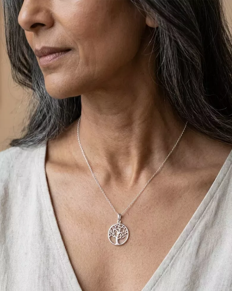 Collar KATRIN plata | Collar Árbol de la Vida en Plata de Ley - moon