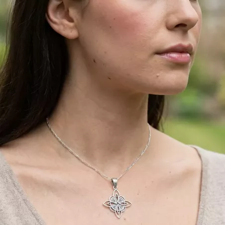 Collar NODUS | Nudo de Bruja en Plata Amuleto de Protección - moon