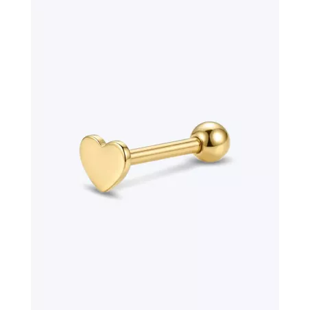 MYRKA Gold Piercing | Ball with Flat Clasp in Gold-Plated Silver - Moon