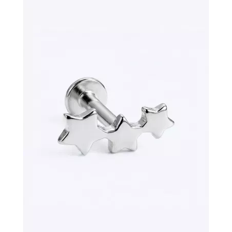 VELQIS Silver Piercing | Silver Star Climber Design Piercing - Moon