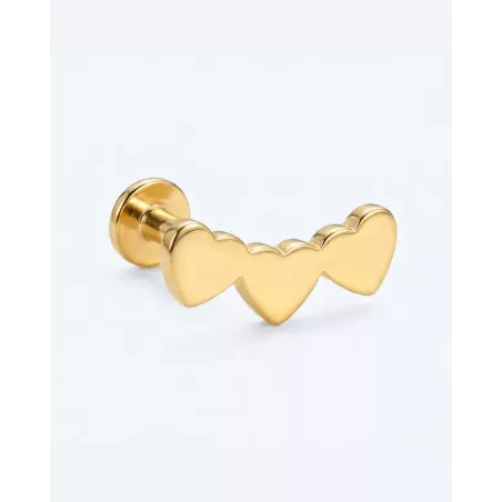 XIREL Gold Piercing | Gold-Plated Silver Jewelry for Helix and Flat - Moon