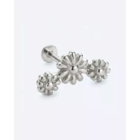 NOMA Silver Piercing | Floral Jewelry for Helix, Flat, and Conch - moon