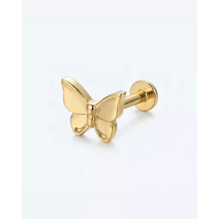 OLYRA Gold Piercing | Butterfly Piercing in 925 Sterling Silver - moon