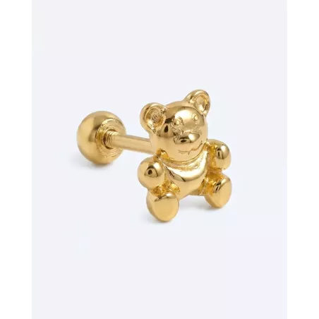 KRYLA Gold Piercing | 925 Sterling Silver Bear Piercing - moon