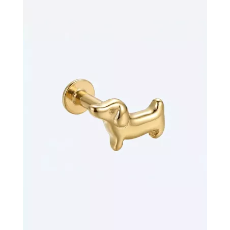 Gold Morlen Piercing | Dachshund Piercing in Gold and Silver 925 - moon