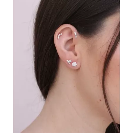 Piercing VELQIS Plata | Piercing plata diseño trepador estrella - moon