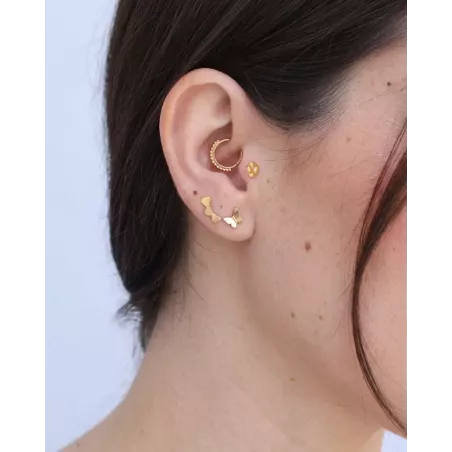 Piercing XIREL oro | Joyería en plata dorada para Helix y Flat - moon