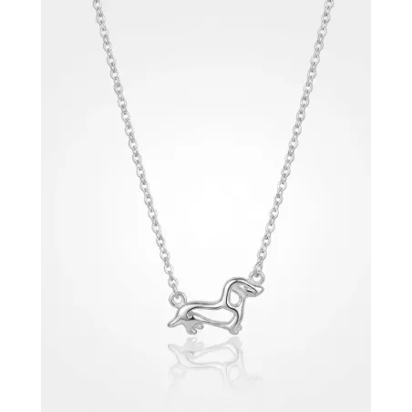 PULSE Silver | Dachshund Necklace in 925 Sterling Silver - moon