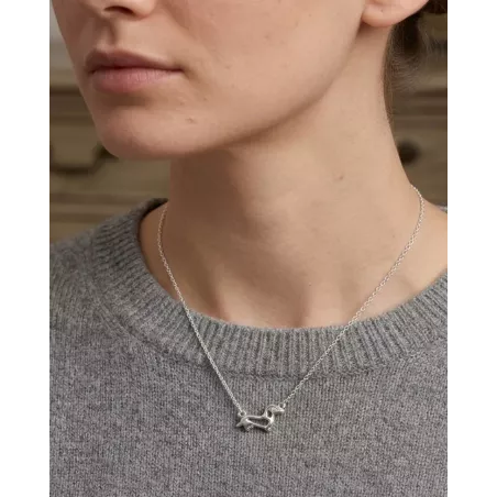 PULSE Silver | Dachshund Necklace in 925 Sterling Silver - moon