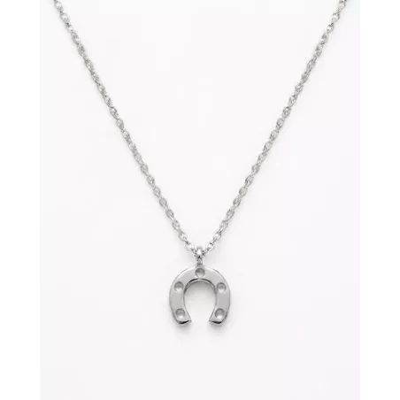 VETRA Silver Necklace | Lucky Horseshoe in Sterling Silver - moon