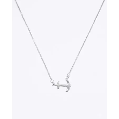 DEVI Silver Necklace | 925 Sterling Silver Anchor Pendant - moon