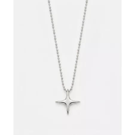 Vienna Silver Necklace | Sterling Silver North Star Necklace - moon