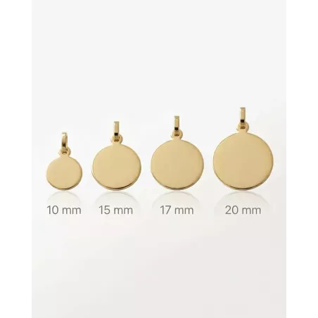 Colgante Redondo para Grabar | Chapa Dorada Personalizable - moon
