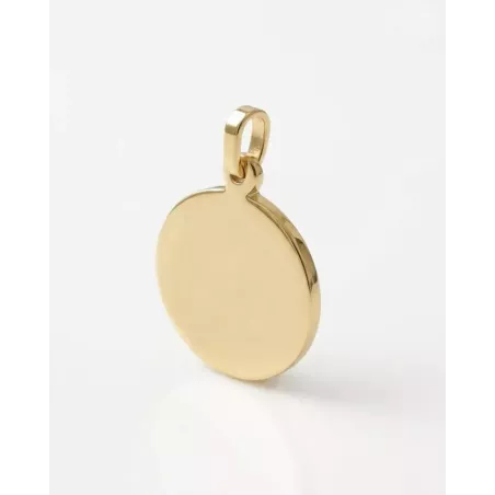 Personalized Medal Necklace | Engravable Plate: Drawing, Word... - moon
