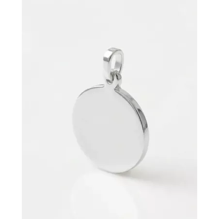 Colgante Redondo Grabable online | Chapa Plata Personalizable - moon