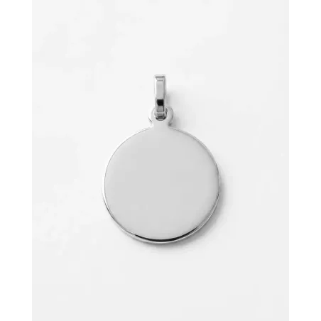 Personalized Medal Necklace | Engravable Plate: Drawing, Word... - moon