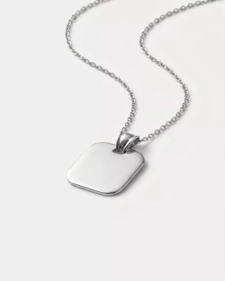 Chapa Personalizada de Plata de Ley 925 | Grabado - moon