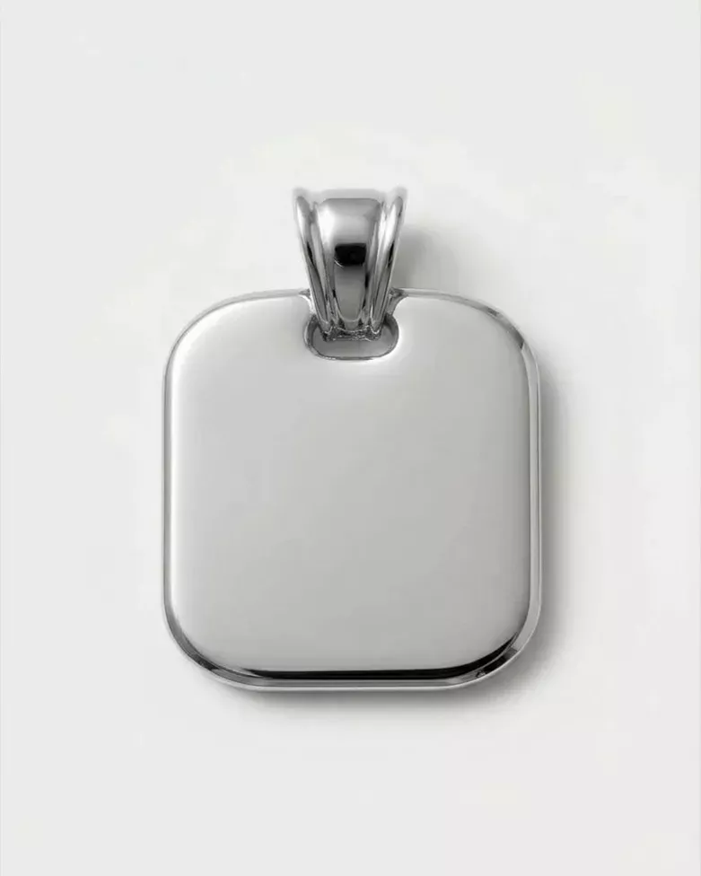 Chapa Personalizada de Plata de Ley 925 | Grabado - moon