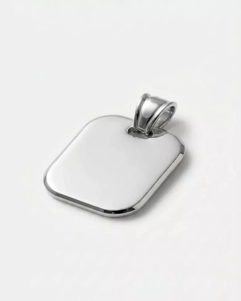 Chapa Personalizada de Plata de Ley 925 | Grabado - moon