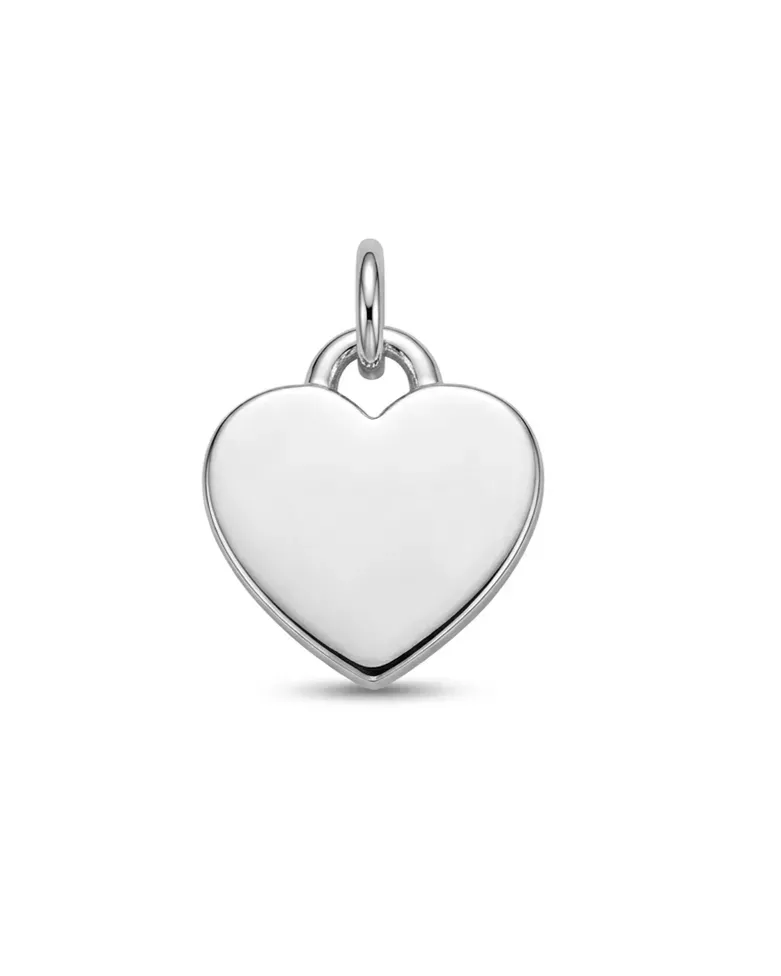 Colgante Corazón Grabable en Plata | Joya Personalizada - moon