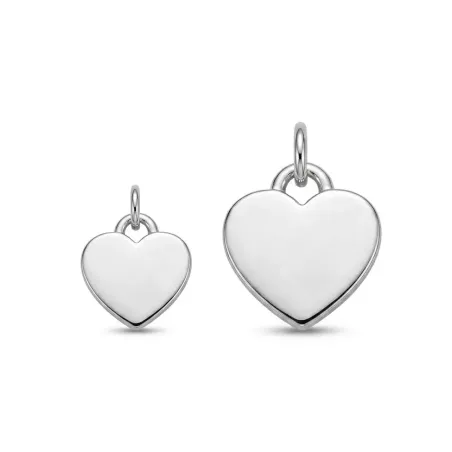 Colgante Corazón Grabable en Plata | Joya Personalizada - moon