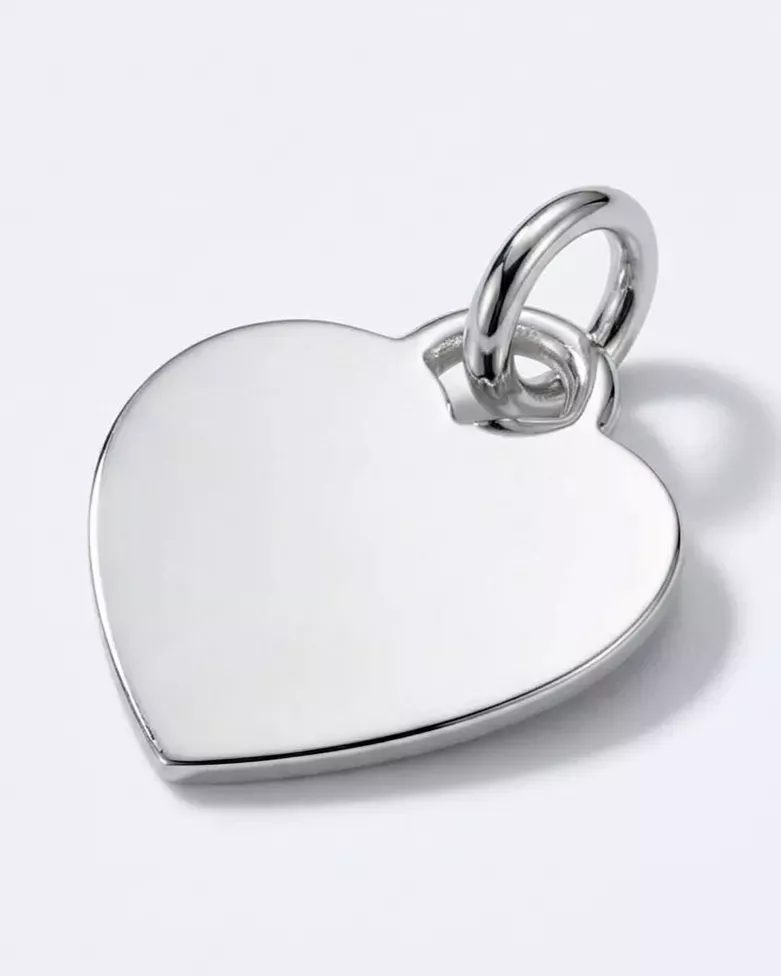 Colgante Corazón Grabable en Plata | Joya Personalizada - moon
